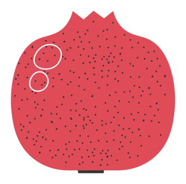 Lezzetli meyveler, yalıtılmış nar detoks ve sağlıklı beslenme için doğal ve organik ürünler. Besleyici yemek ürünleri, sağlıklı malzemeler ya da tatlılar. Meyve tohumları antioksidan. Düz biçimli vektör