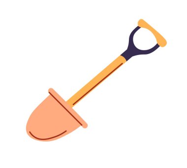 Sap, metal ya da demir bazlı bahçe aletleri kazıyorum. Bahçe işleri için izole edilmiş kürek ya da mala, bahçe ve tarım işleri için küçük mala ve ev ya da çiftlik işleri. Düz biçimli vektör