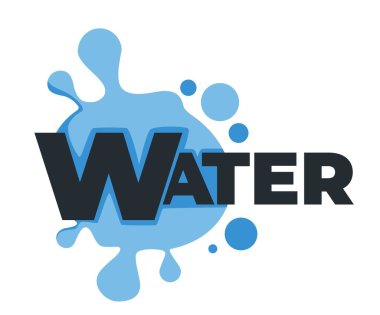 Diyet, detoksifikasyon ve sağlıklı yemek için arınmış ve taze su. Mineraller, vitaminler ve sağlık için makro elementlerle izole edilmiş dengeli sıvı. Beslenmek için içki ve H20. Düz stil vektör.