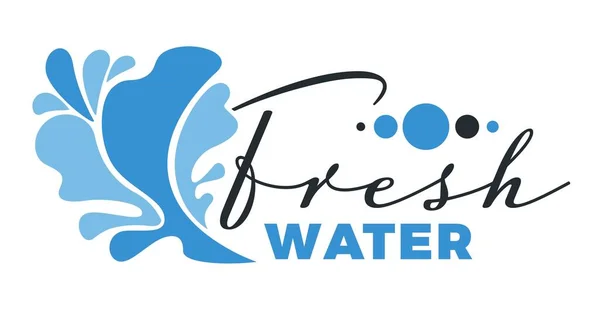 Очищення Води Ізольована Свіжа Рідина Харчування Харчування Піктограма Або Логотип — стоковий вектор
