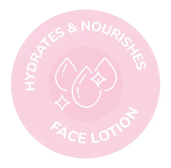 Face Lotion Logo Hydrates Nourishes Skin Skincare Treatment Cleanser Cream — Stock Vector