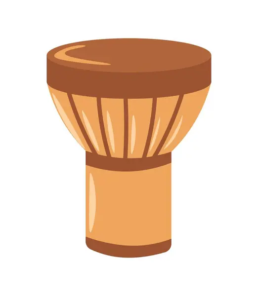 Djembe Jembe Instrumento Musical Para Tocar Música Composições Tambor Isolado — Vetor de Stock