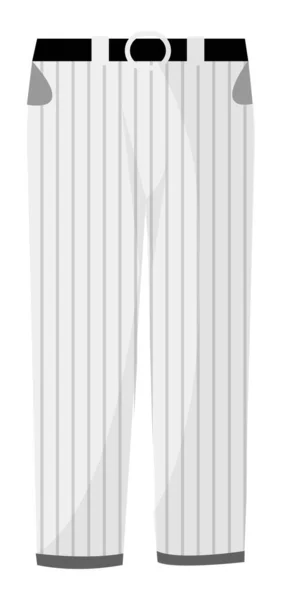 Pantalon Joueur Baseball Vêtement Isolé Uniforme Pour Homme Dans Sport — Image vectorielle