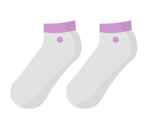 Stilvolle Und Modische Textilsocken Für Füße Isolierte Bekleidungsaccessoires Für Frauen — Stockvektor