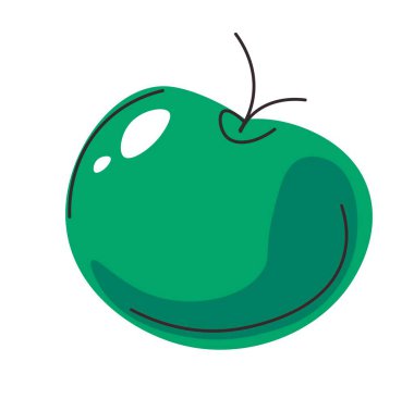 Elma meyvesi, çiftlikte yetişen doğal tatlı çerez, tatlı için malzeme. Vitamin ve antioksidan dolu lezzetli ve organik bir yemek. Vejetaryen ve vejetaryen yemekleri ve menü. Düz biçimli vektör