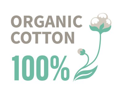 Pamuk fabrikası organik yün, tekstil ve kumaş ürünleri üretiyor. Yumuşak ve yumuşak, kararlı lifler topun içinde büyüyor. Reklam afişi ya da logosu, paket etiketi. Düz biçimli vektör