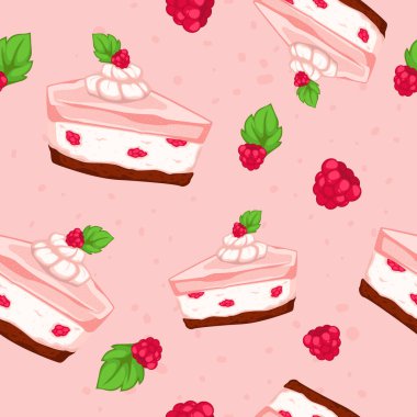 Taze dut ve yapraklı ahudududulu cheesecake. Pastaneden tatlılar. Özel bir gün ve kutlama için nefis bir yemek. Kusursuz iz, duvar kâğıdı arkaplan. Düz biçimli vektör