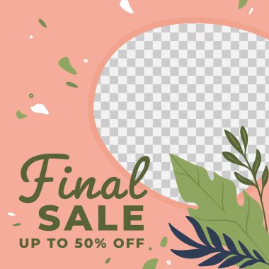 Dükkanda ya da dükkanda satılan ürünler için özel teklif. Son satış, fiyatta büyük indirim. Dekorlu reklam için şeffaf bir arkaplan. Şeffaf çerçeveli bir reklam afişi. Düz biçimli vektör