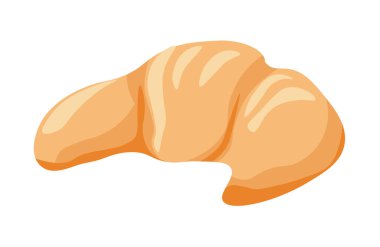 Taze pişmiş yiyecekleri sevenler için romatik kruvasan. Gurmeler için çıtır çıtır ve narin bir tereyağı tabakası. Sabah kahvaltısı için nefis yemekler, akşam atıştırmalıkları. Ayçöreği izole edilmiş. Düz biçimli vektör