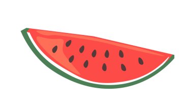 Lezzetli tropikal ve olgun böğürtlen, tohumlu karpuz, diyet ve beslenme malzemesi. Detoks için doğal ve organik yemek. Tatlı ve ferahlatıcı aromalı meyveler. Düz biçimli vektör