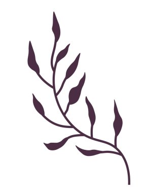 Moda bohem okült tarzında çiçek unsuru. Egzotik bitki örtüsü, tropikal yapraklar, mistik bitki örtüsü ve botanik süsü. Ruhsal aydınlanma ya da insan potansiyeli sembolü. Düz biçimli vektör