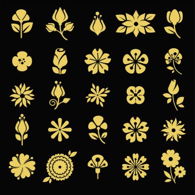 Çin geleneksel sembolleri simgeleri ayarlayın.