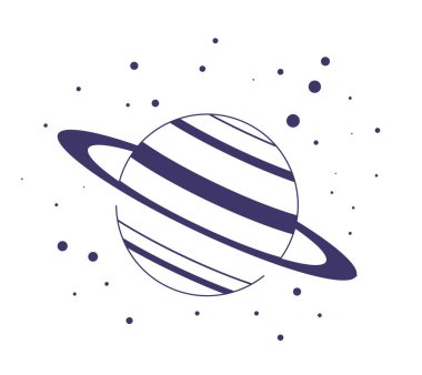 Esrarengiz uygulama elementi, noktalı ya da yıldıztozlu gezegenin izole edilmiş ikonu. Gök cisimlerinin ve takımyıldızların, kozmosun ya da galaksinin modern mistik ya da büyülü bileşimi. Düz biçimli vektör