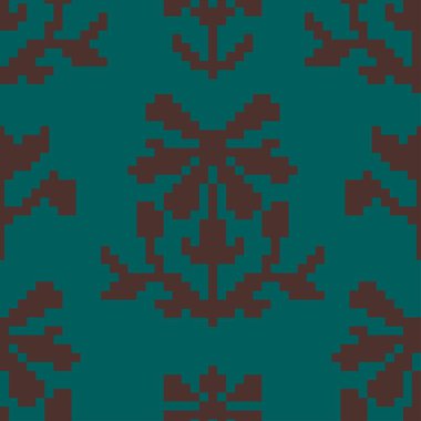 Modern dijital arkaplanlar için geometrik pikselli desen, gök mavisi vektör tasarımı.