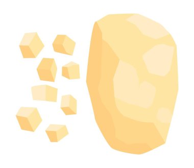 Çiğ patates, dilimlenmiş dilimler, izole edilmiş vejetaryen ve vejetaryen ürünleri restoranda ve evde yemek pişirmek için. Mutfak ve kökleri olan lezzetli tarifler. Düz biçimli vektör