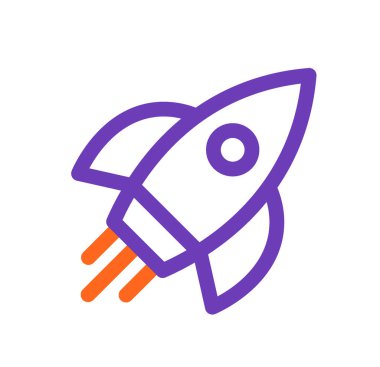 Bu vektör çizimi bir roket fırlatması yakalar, düz modern tasarım, yenilikleri, uzay keşiflerini ve bilimsel keşifleri sembolize eder.