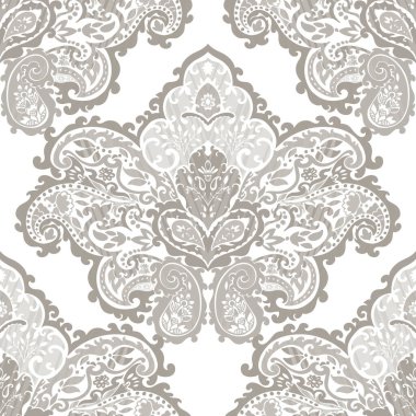 Daha açık bej arka planda karışık bej renkli kumaş desenleri, sofistike ve zarif bir görünüm sunuyor..