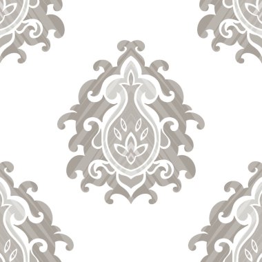 Daha açık bej arka planda karışık bej renkli kumaş desenleri, sofistike ve zarif bir görünüm sunuyor..