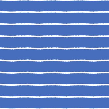 Mavi çizgili, elle çizilmiş kalın çizgili bir vektör deseni. Beyaz arka planda izole edilmiş, kumaşlar, duvar kağıtları veya ambalaj kağıtları için mükemmel..