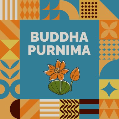 Budist sembolleri olan yamalı desenler, nilüfer çiçeği, tütsü, ve geometrik soyut tarzda stupa. Ruhsal Vesak Günü kutlaması ya da dekorasyon amaçlı ideal..