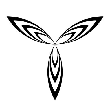 Beyaz arkaplanda soyut şekiller. Görüntü.