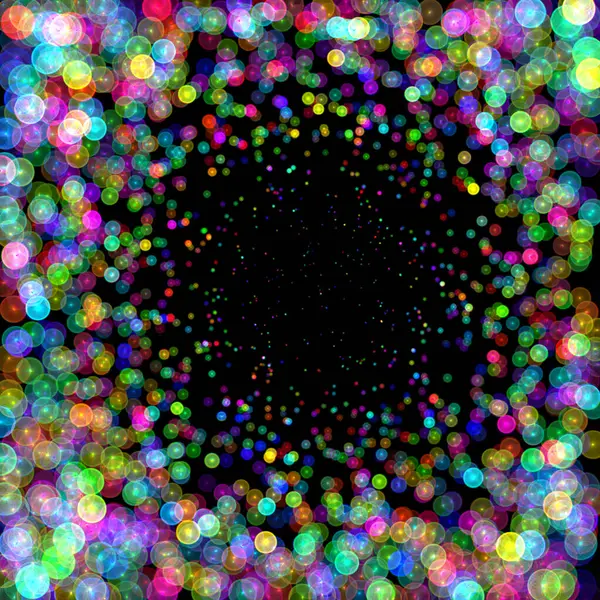 Frame of multi colored bubbles. Illustration.