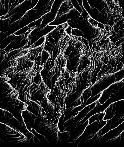 Поток Белых Частиц Черном Фоне Иллюстрация — стоковое фото