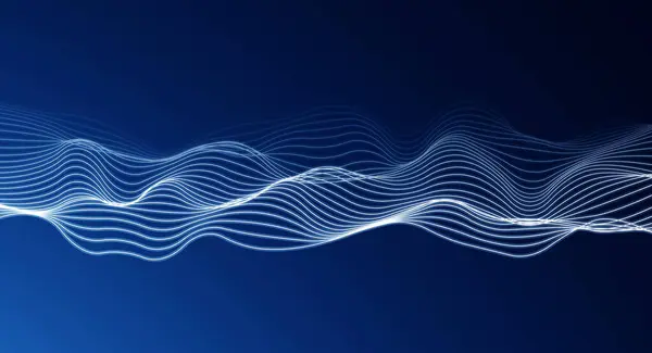 Abstract noise with lines on blue background. Illustration.