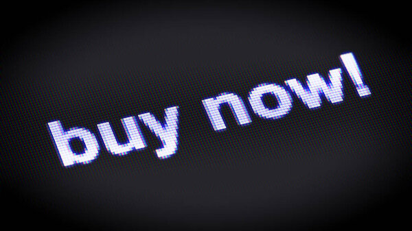 Compra Ahora Pantalla Negra Ilustración — Foto de Stock