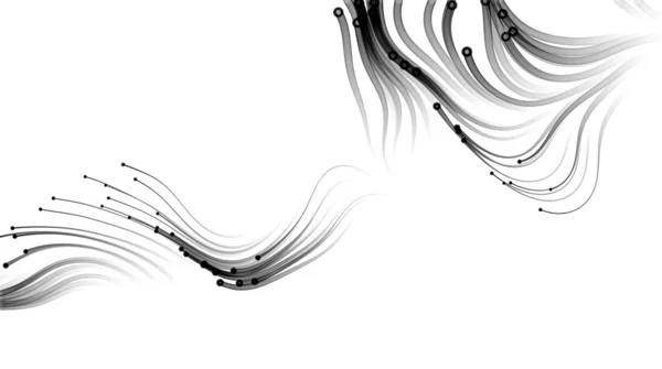Fließende Partikel Auf Weißem Hintergrund Illustration — Stockfoto