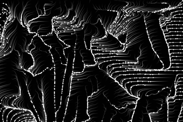 Поток Белых Частиц Черном Фоне Иллюстрация — стоковое фото