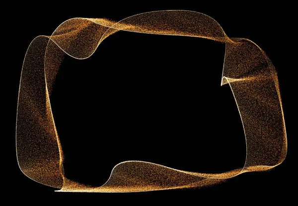 Siyah Zemin Üzerinde Uçan Parçacıkların Çerçevesi Görüntü — Stok fotoğraf