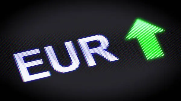 Euró Árfolyam Képernyőn Illusztráció Stock Kép