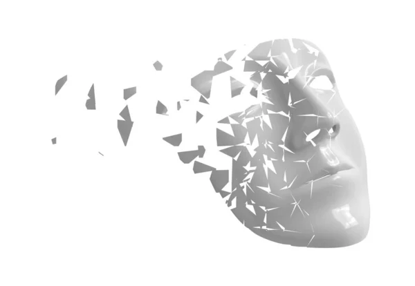 Maschera Sparsa Sfondo Bianco Illustrazione Immagine Stock