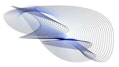 Beyaz arka planda uçan çizgiler. Görüntü.