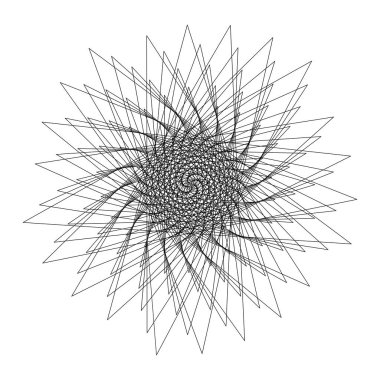 Beyaz arka planda geometrik şekiller. Görüntü.