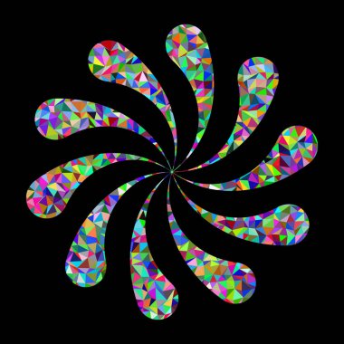 Çok renkli kıvrımlı çizgiler. Görüntü.