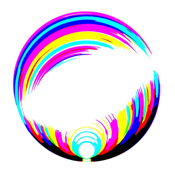 Colored circles on white background. Illustration.