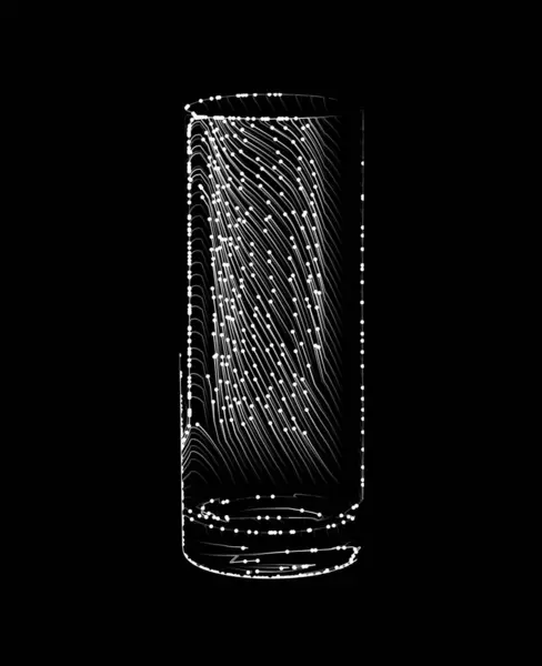 Coctail Glas Isoliert Auf Schwarzem Hintergrund Illustration lizenzfreie Stockbilder