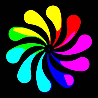 Çok renkli kıvrımlı çizgiler. Görüntü.