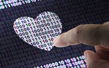 Ekrandaki kalp simgesi.