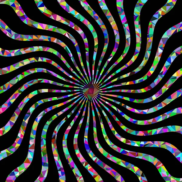 Mehrfarbige Radial Geschwungene Linien Illustration Stockfoto