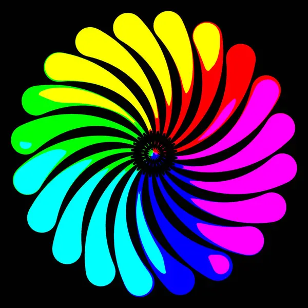 Linee Curve Multicolori Illustrazione Foto Stock