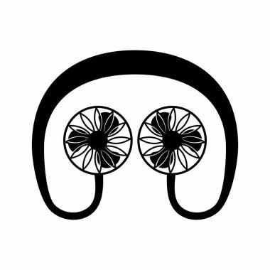 Portable compact hands free mini neck fan clipart