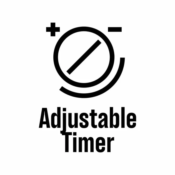 Adjustable Timer Vector Information Sign — Stock Vector