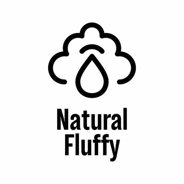 Natural Fluffy Vector Information Sign — Stockvektor