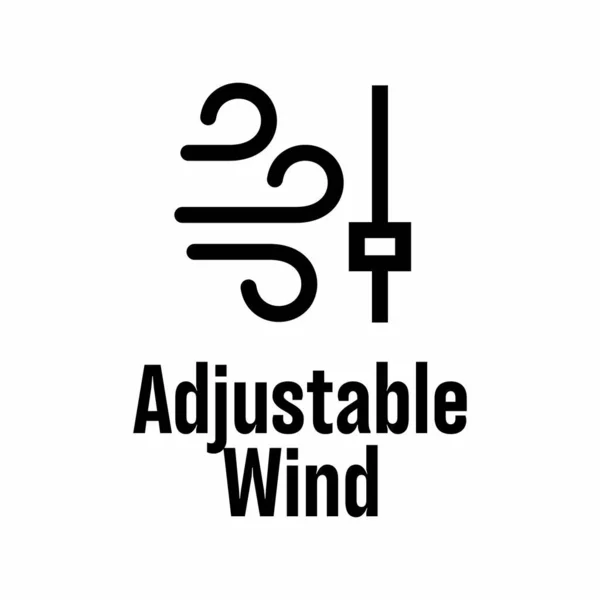 Adjustable Wind Vector Information Sign — Stock Vector