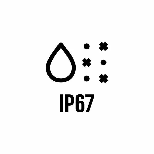 Ip67 Proprietà Vettoriale Informazioni Segno — Vettoriale Stock