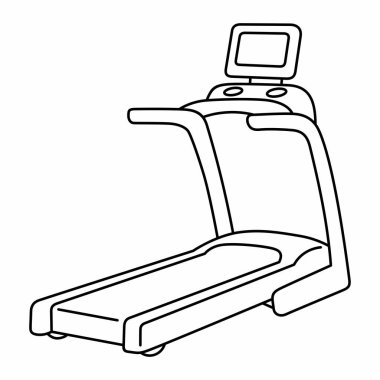 Elektrik motorlu koşu bandı. Monitörlü, çalışan yüzey.