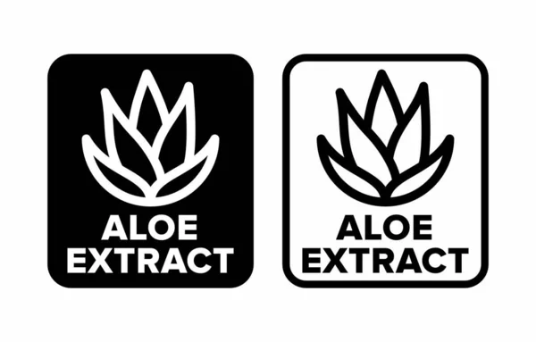 Aloe Extract Vector Information Sign — Vetor de Stock